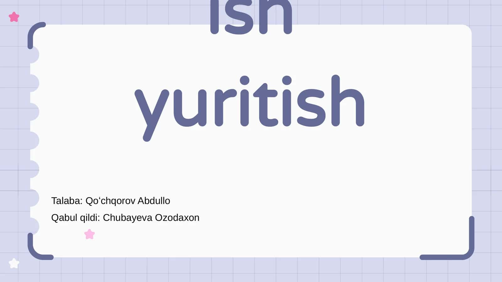 Korporativ nizolar boʻyicha ish yuritish 1