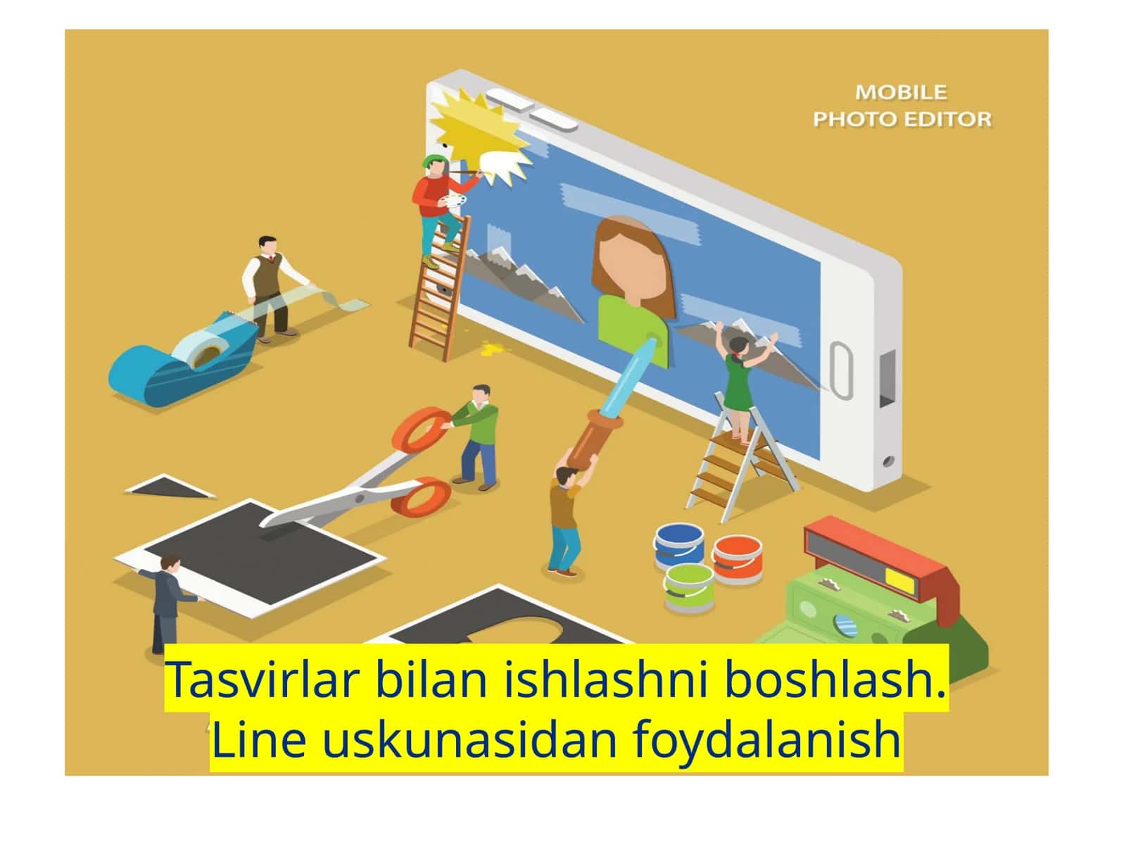 Tasvirlar bilan ishlashni boshlash. Line uskunasidan foydalanish 1