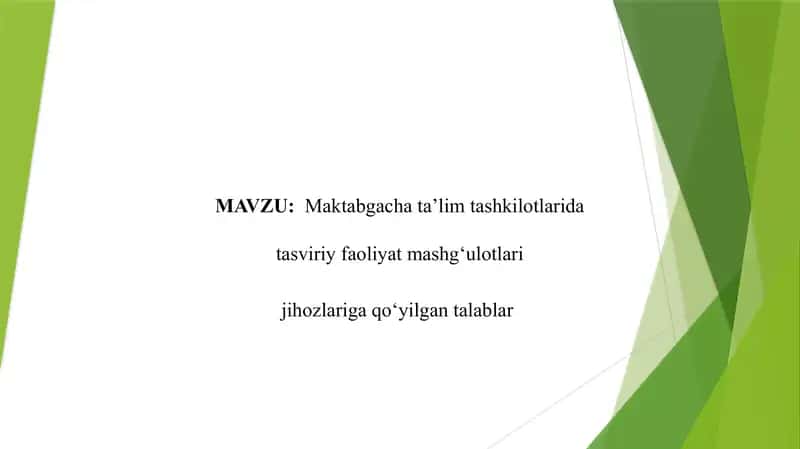 Maktabgacha ta’lim tashkilotlarida tasviriy faoliyat mashg‘ulotlari 1