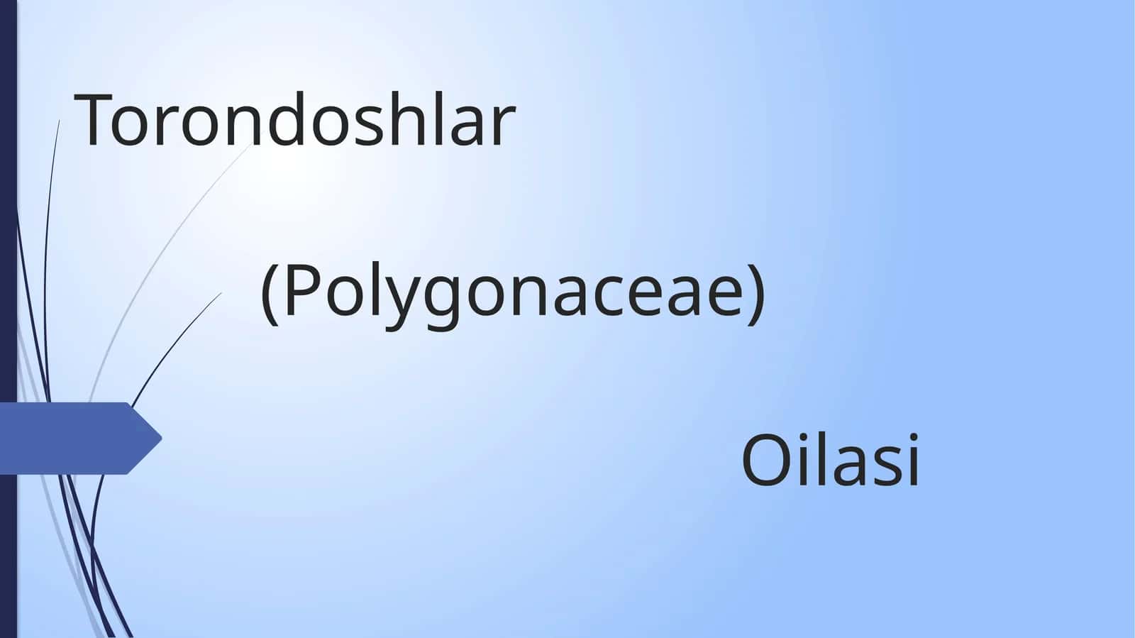 Torondoshlar(Polygonaceae)Oilasi 1