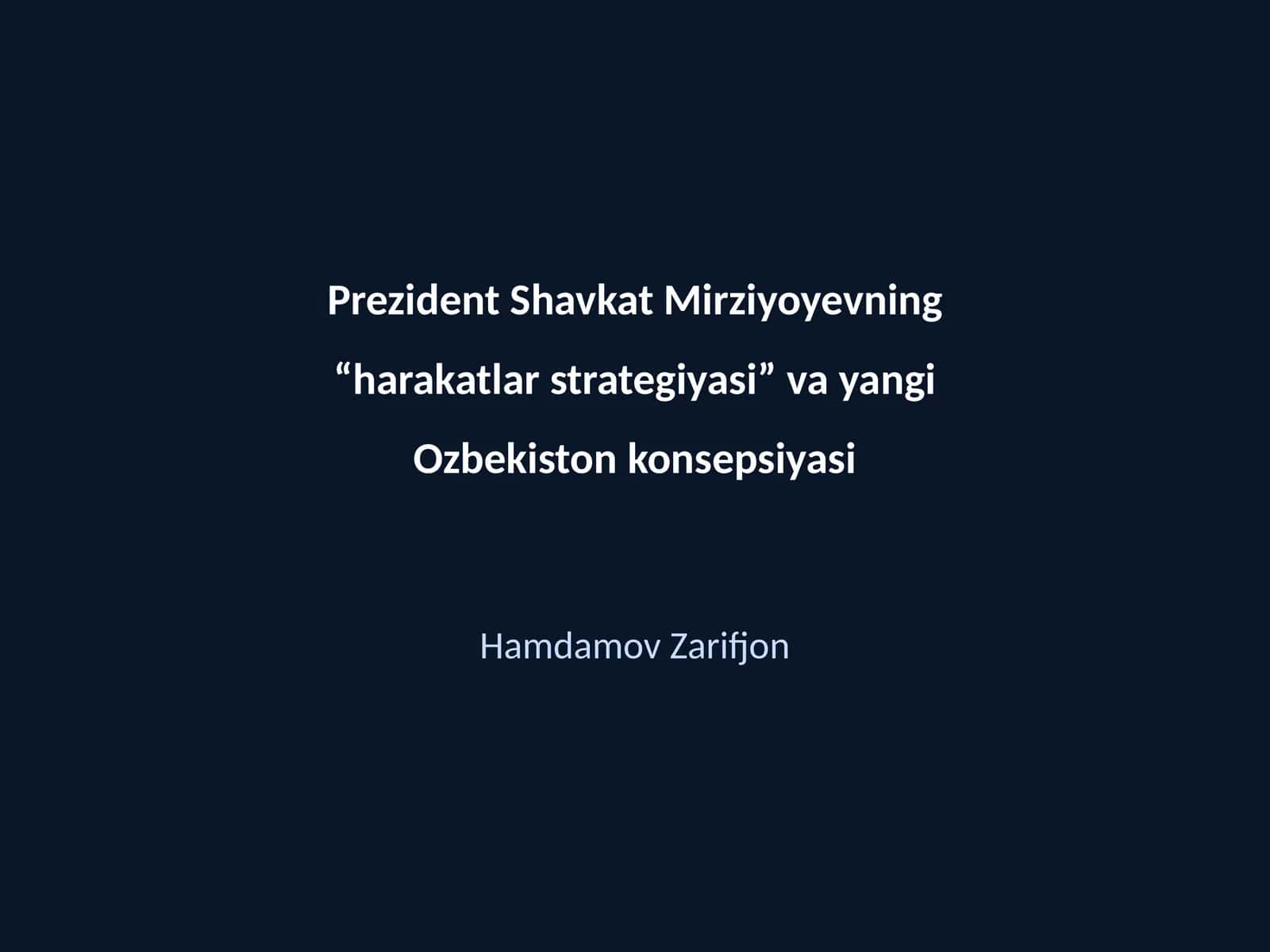 Harakatlar strategiyasi 1