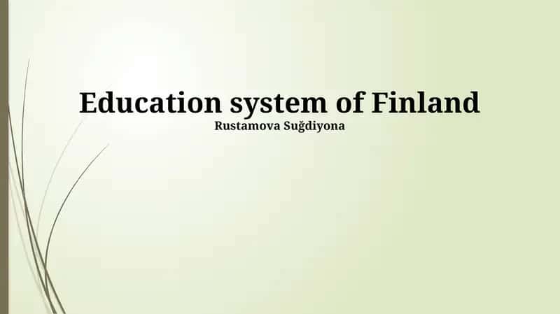 Education system of Finland 1