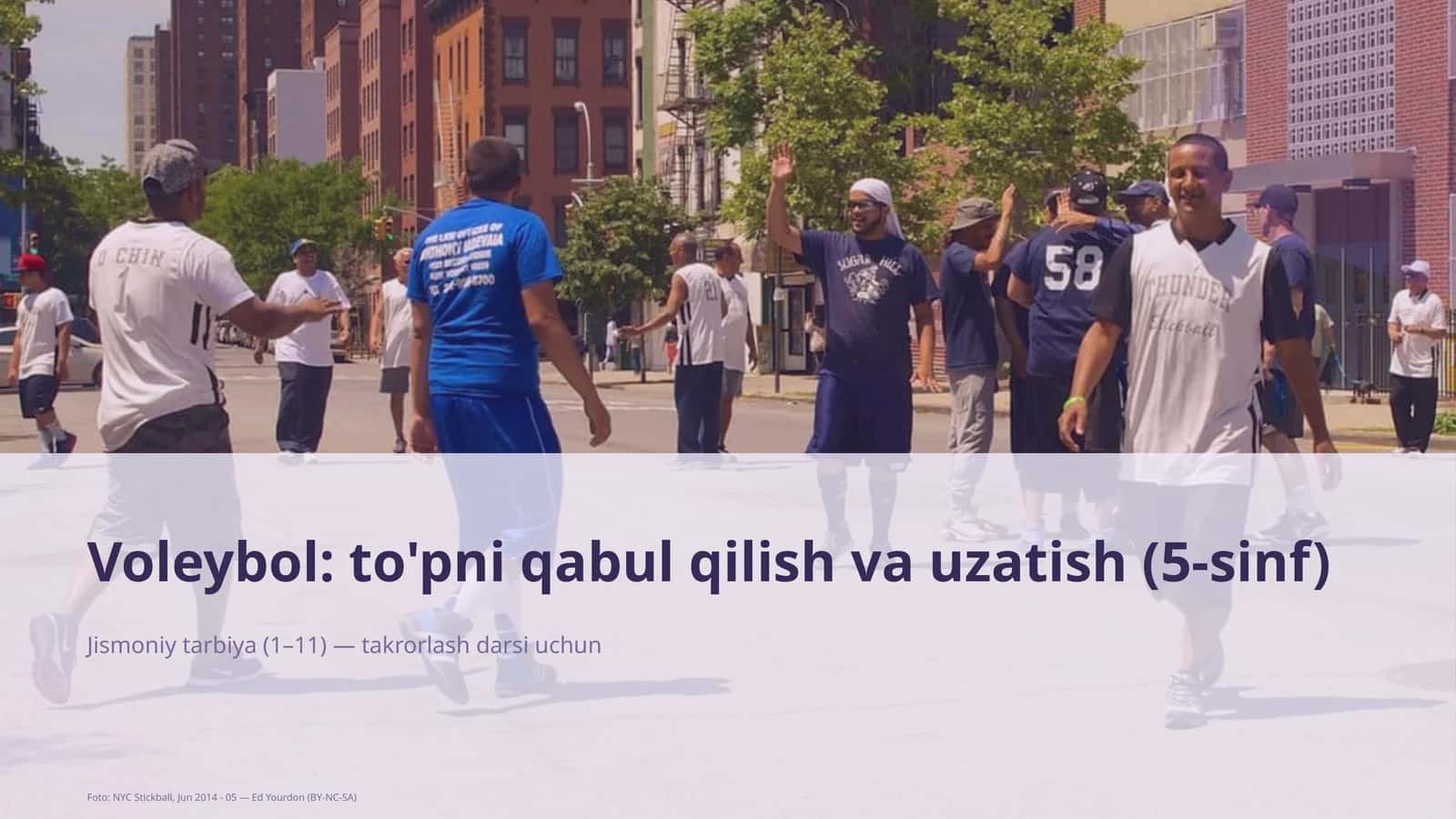 Voleybol: to'pni qabul qilish va uzatish (5-sinf) 1