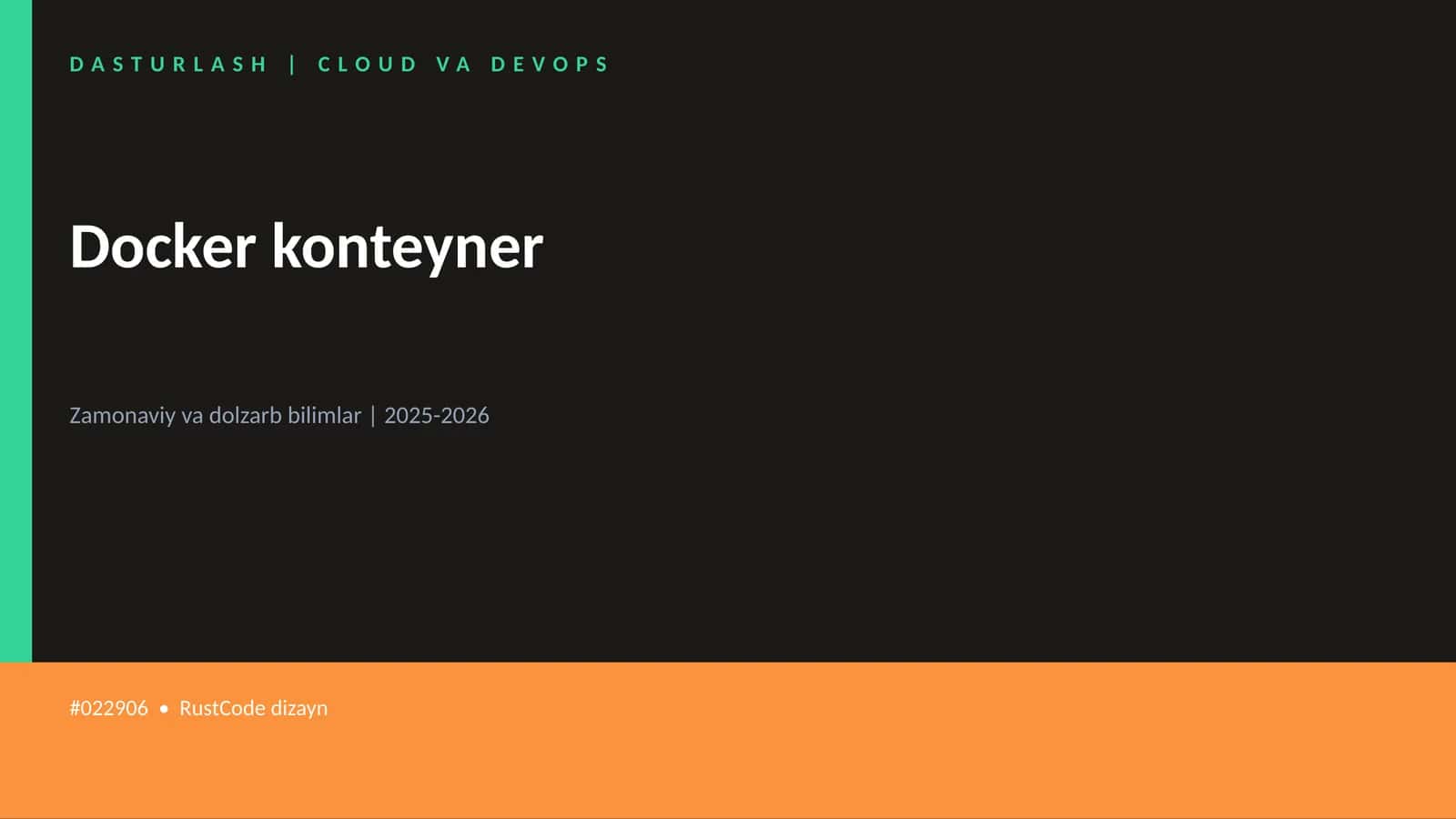 DASTURLASH | CLOUD VA DEVOPS 1