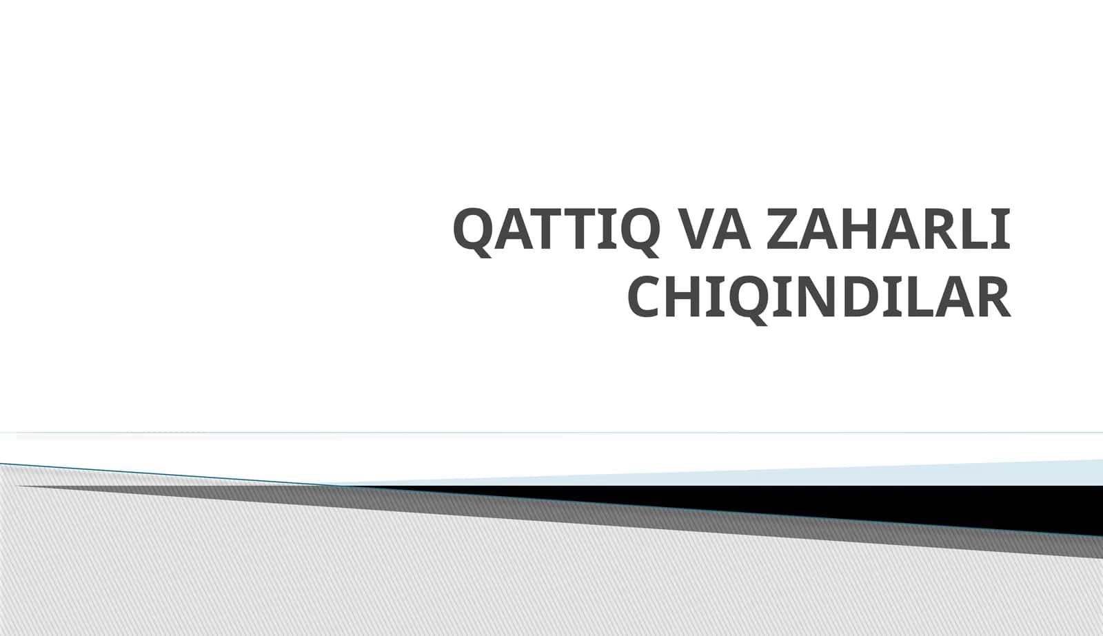 QATTIQ VA ZAHARLI CHIQINDILAR 1