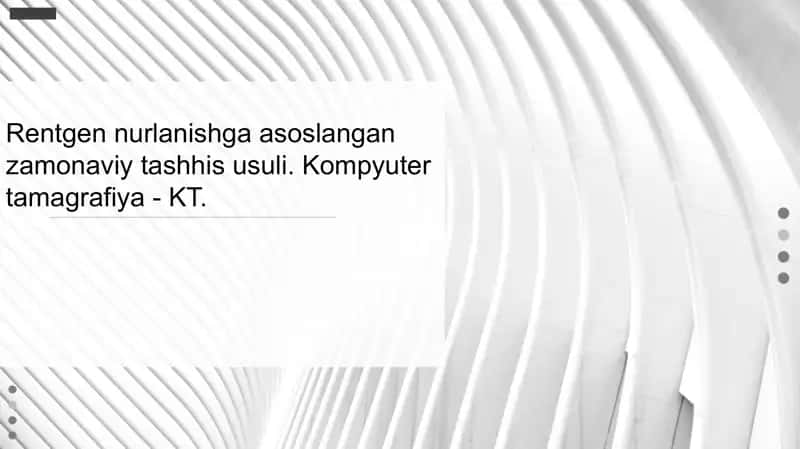 Rentgennurlanishga asoslangan zamonaviy tashhis usullari 1