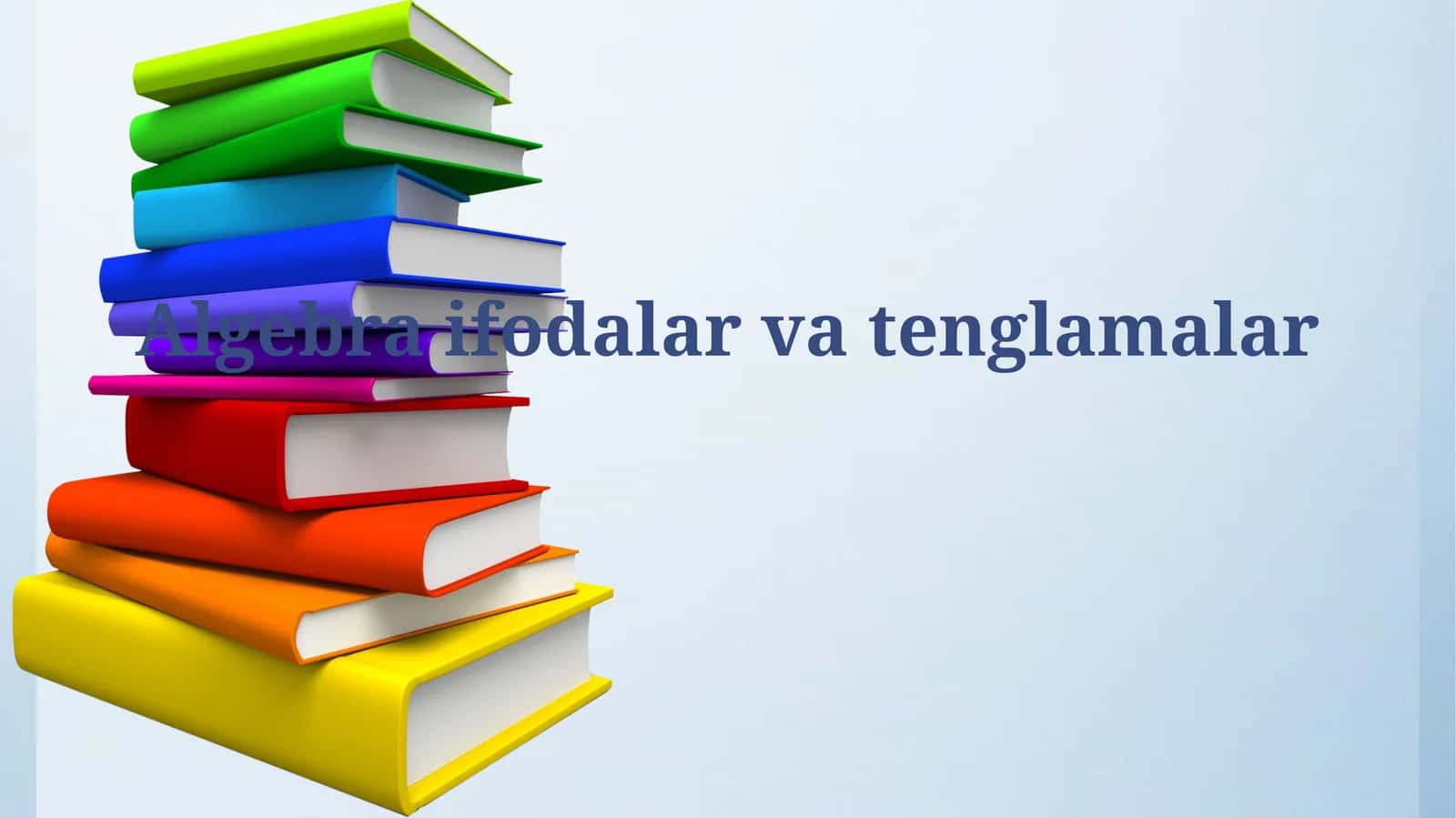 Algebra ifodalarvatenglamalar 1
