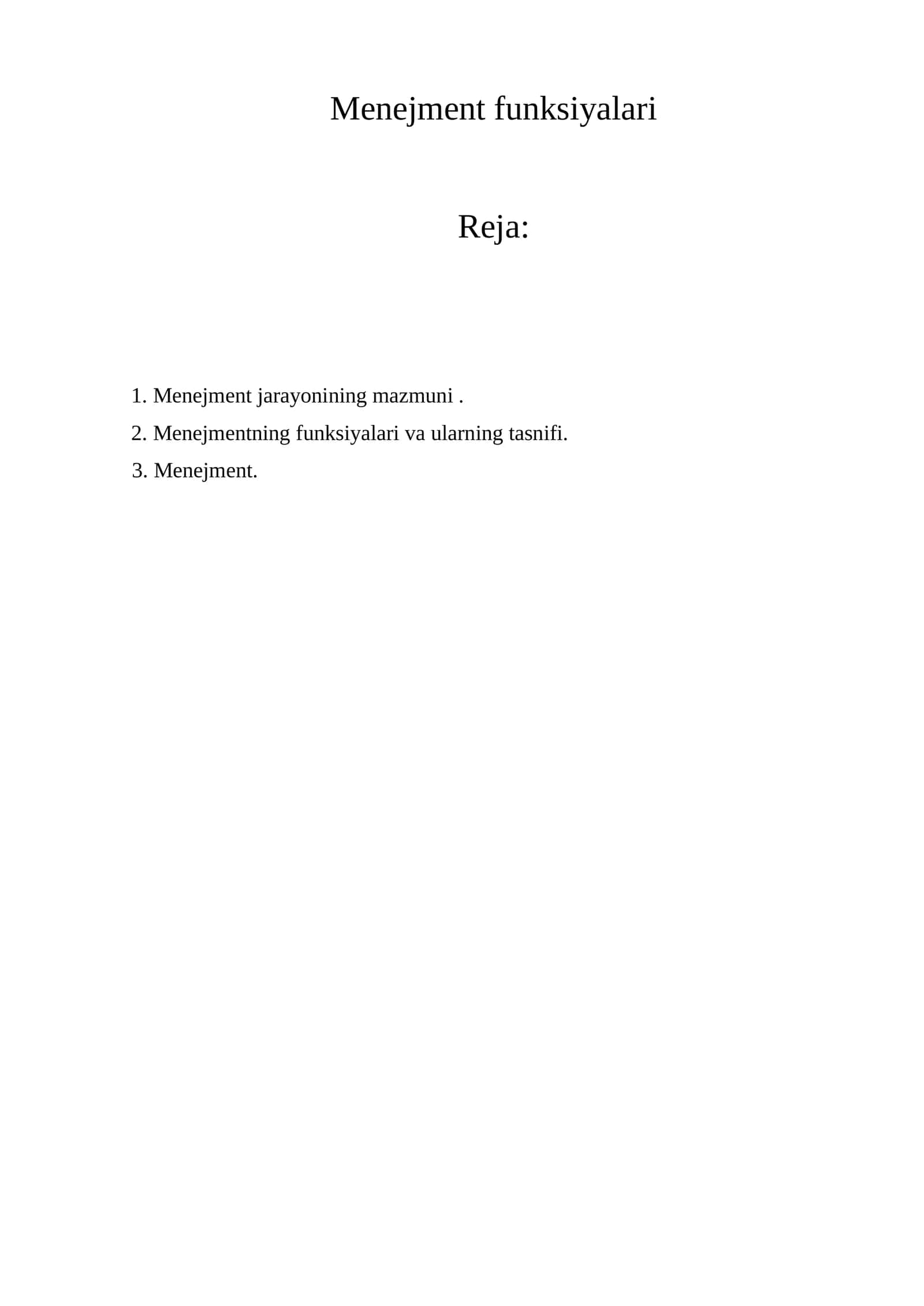 Menejment funksiyalari 1