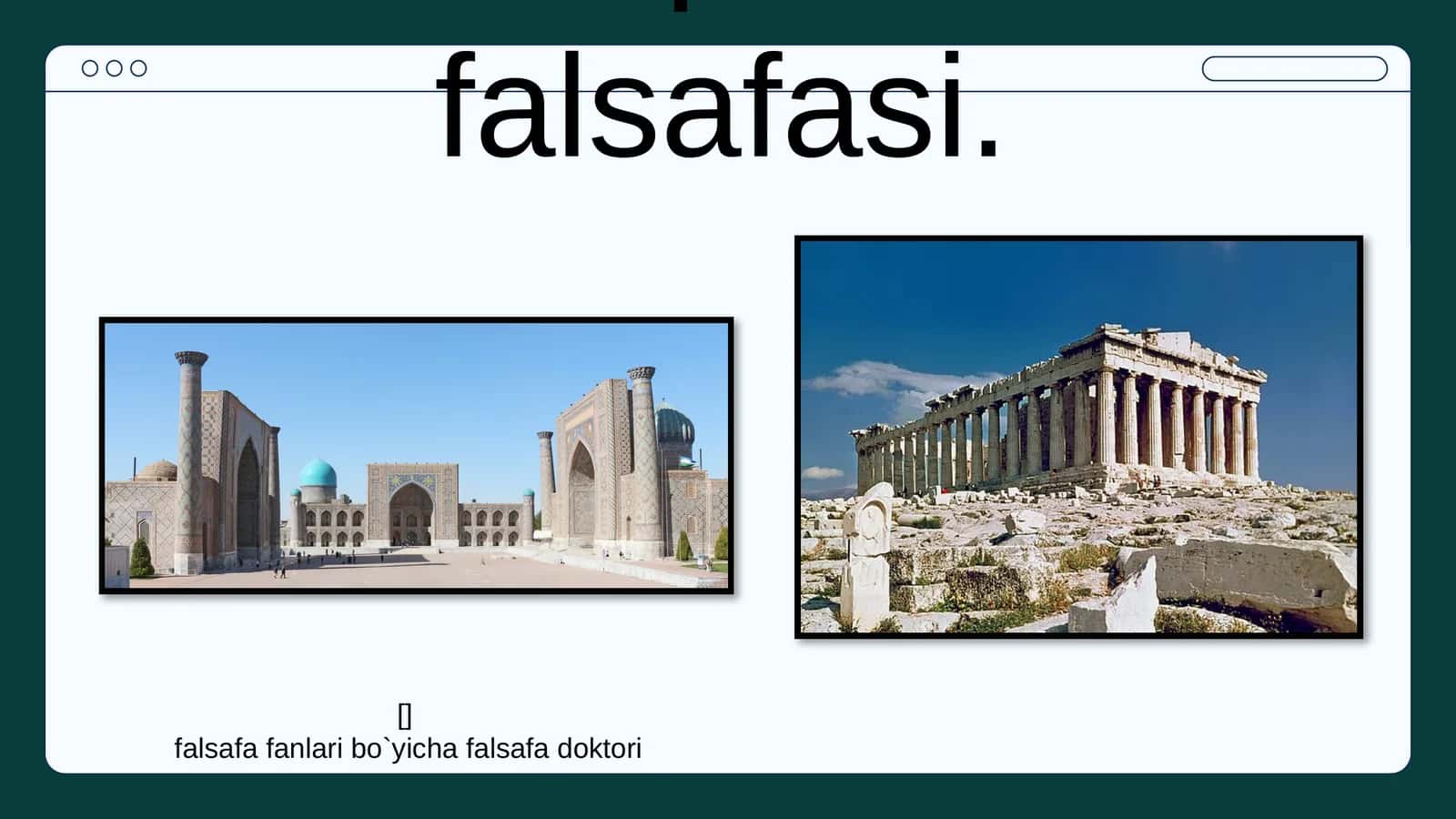 Sharq va G`arb falsafasi 1