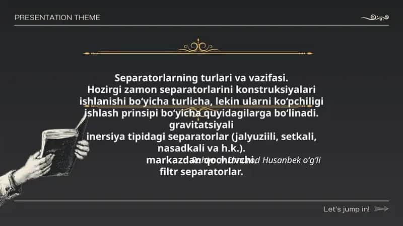 Separatorlarning turlari va vazifasi 1