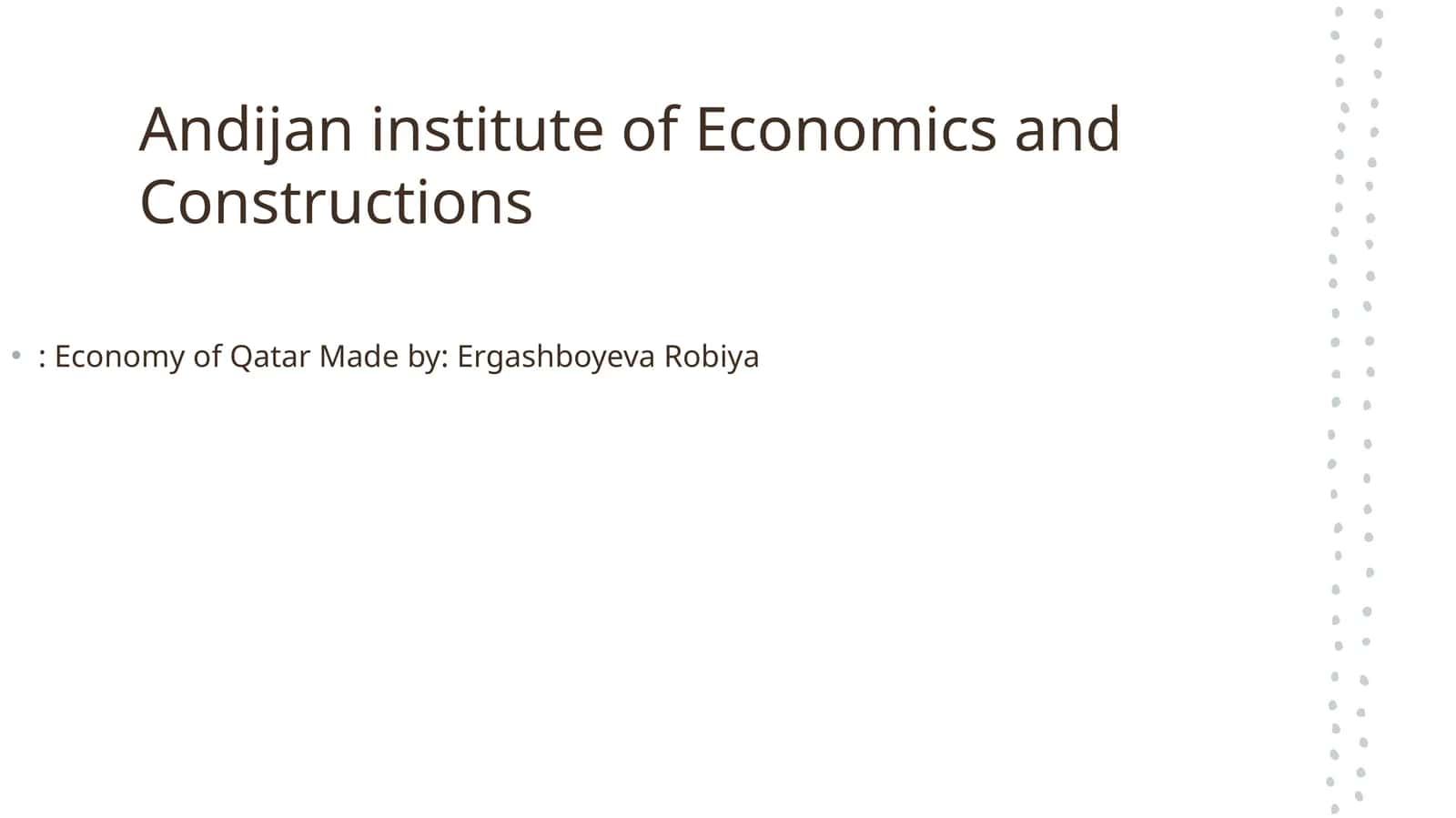Economy of Qatar 1