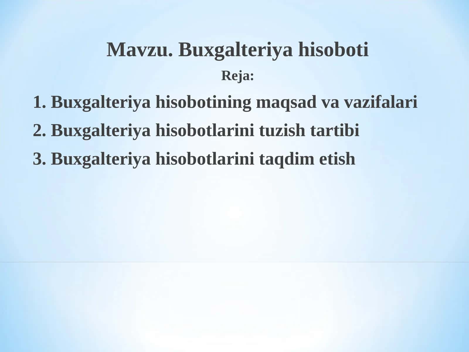 Buxgalteriya hisoboti 1