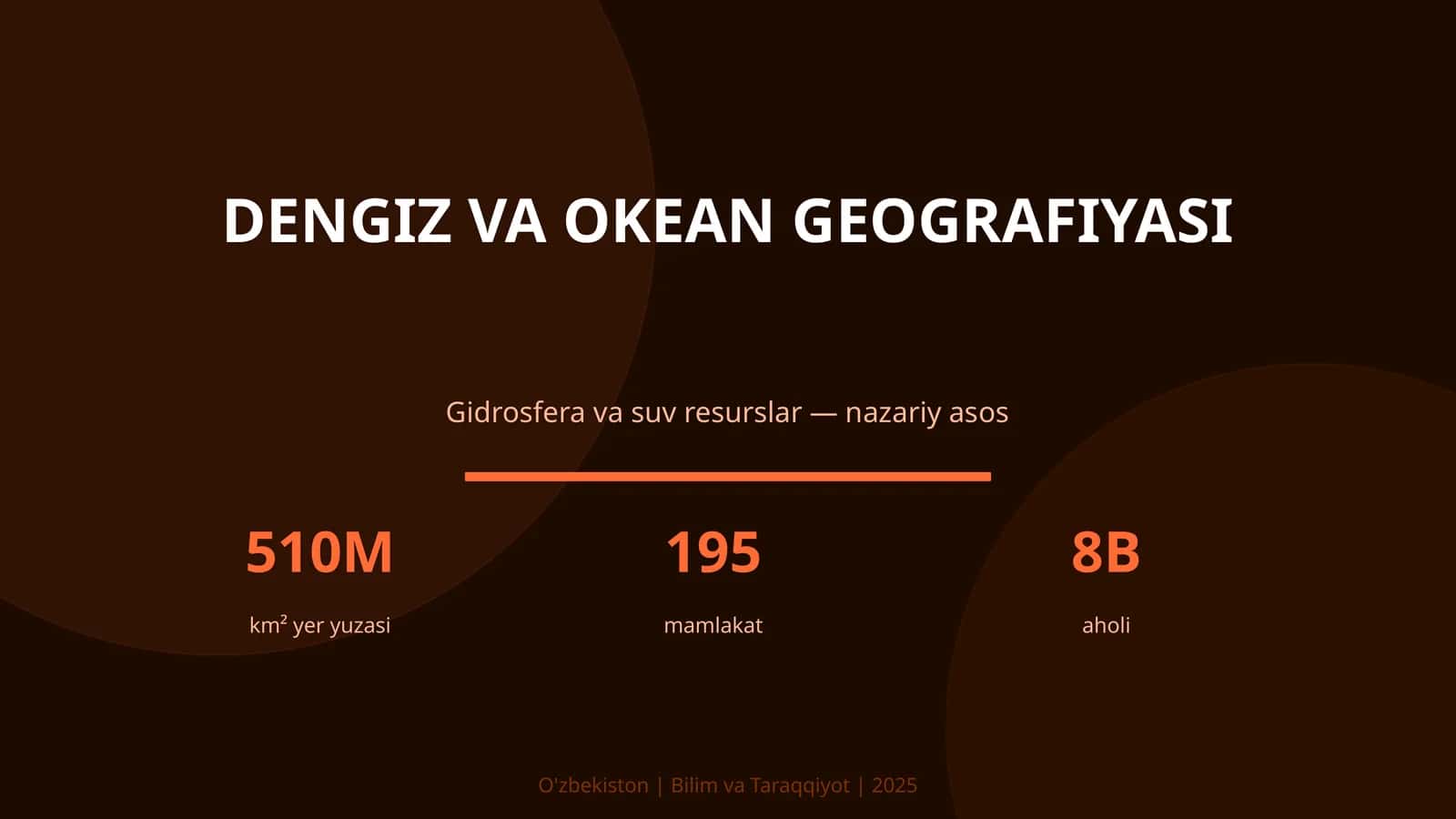 Dengiz va Okean Geografiyasi 1