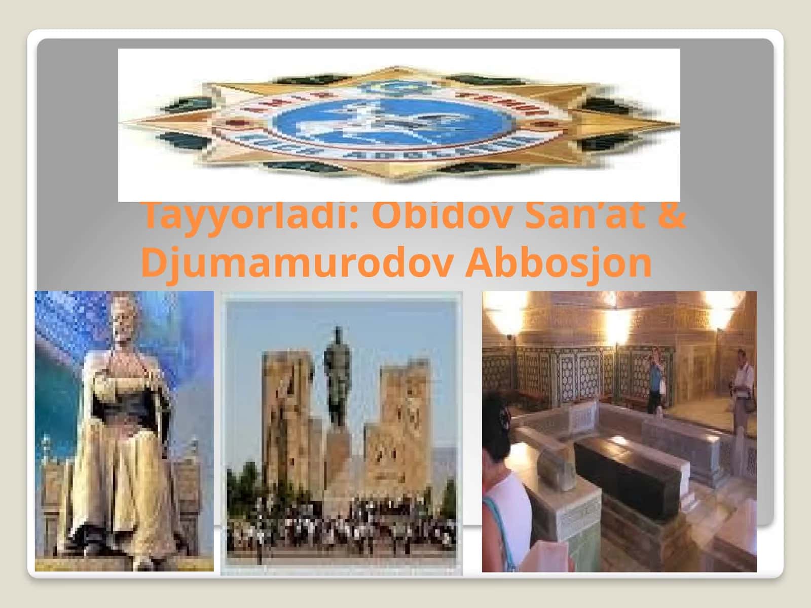 AMIR TEMUR VA TEMURIYLAR DAVRIDA O‘ZBEK DAVLATCHILIGINING 1