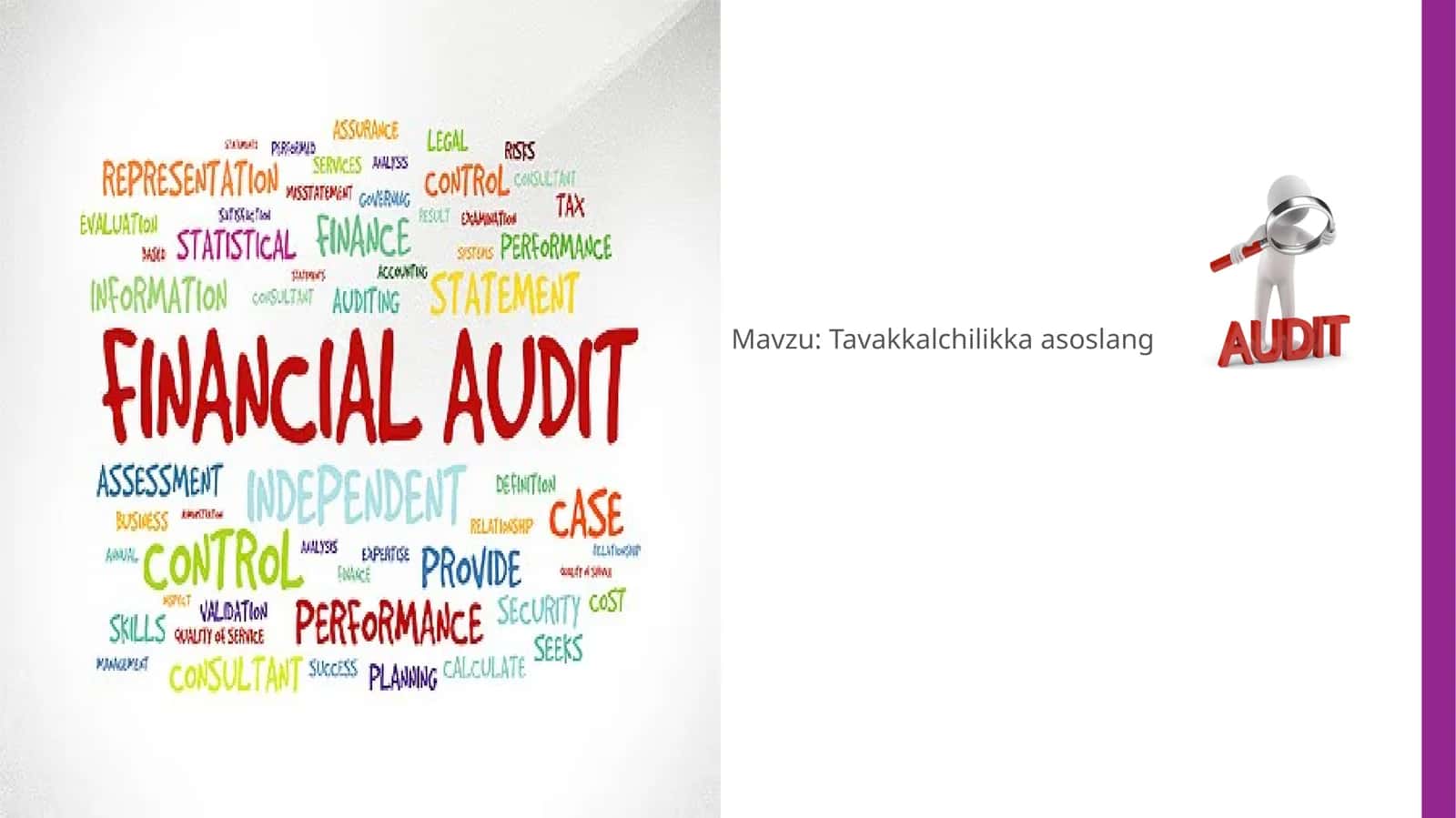 Tavakkalchilikka asoslangan audit 1
