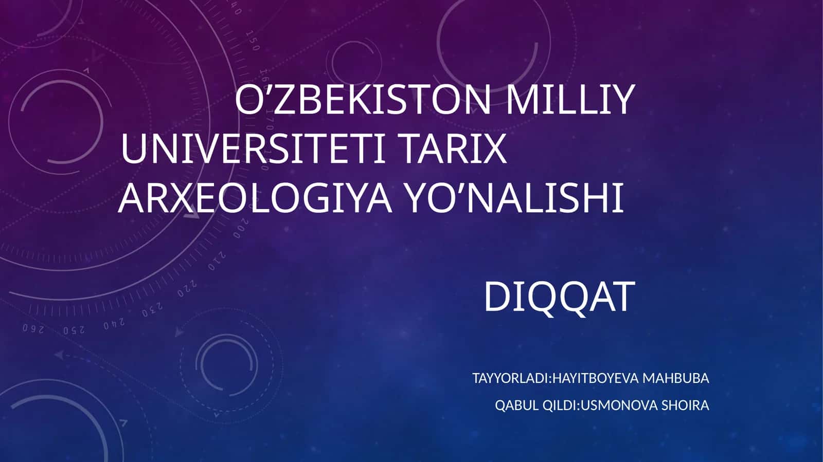 TarixArxeologiya yo'nalishi 1