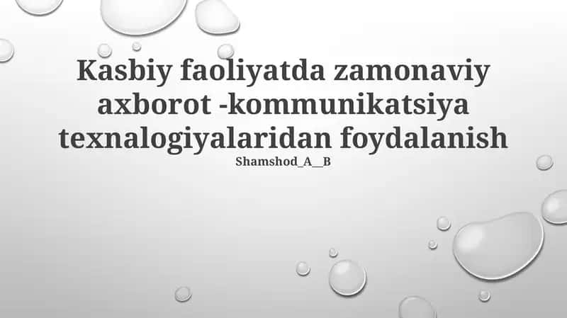 Avtomatlashtirish va Samaradorlik Dasturiy Ta'minoti 1
