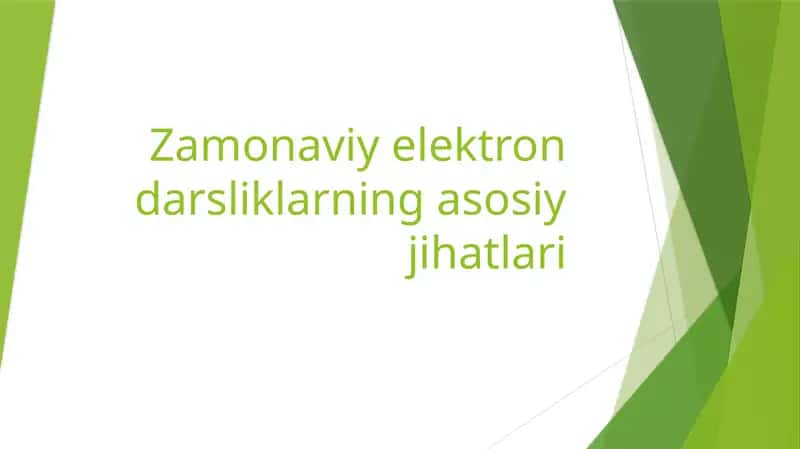 Zamonaviy elektrondarsliklar 1