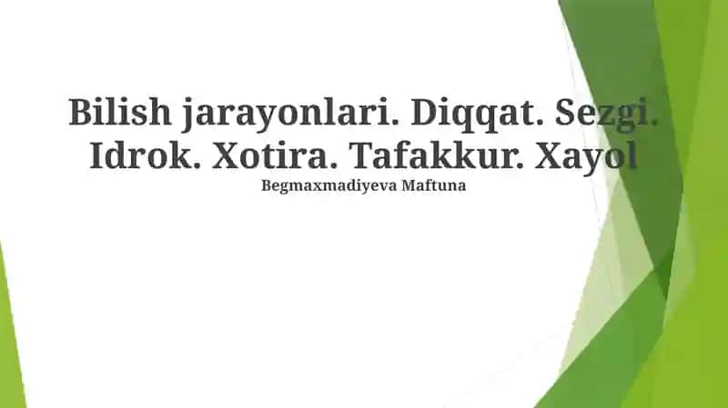Kognitiv jarayonlar