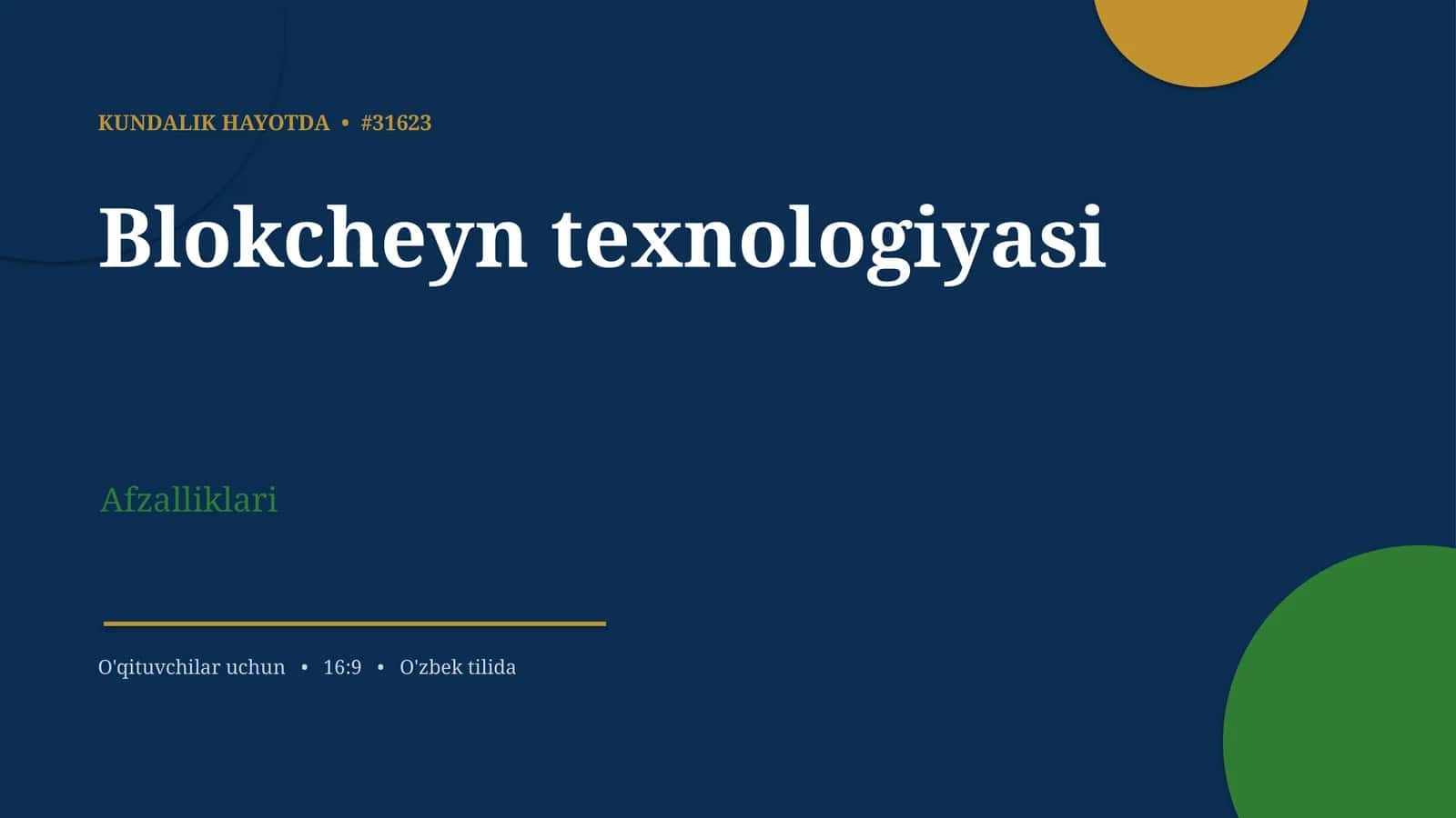 Blokcheyn texnologiyasi 1