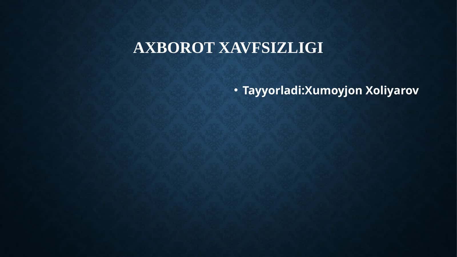 axborot xavfsizLIGI 1