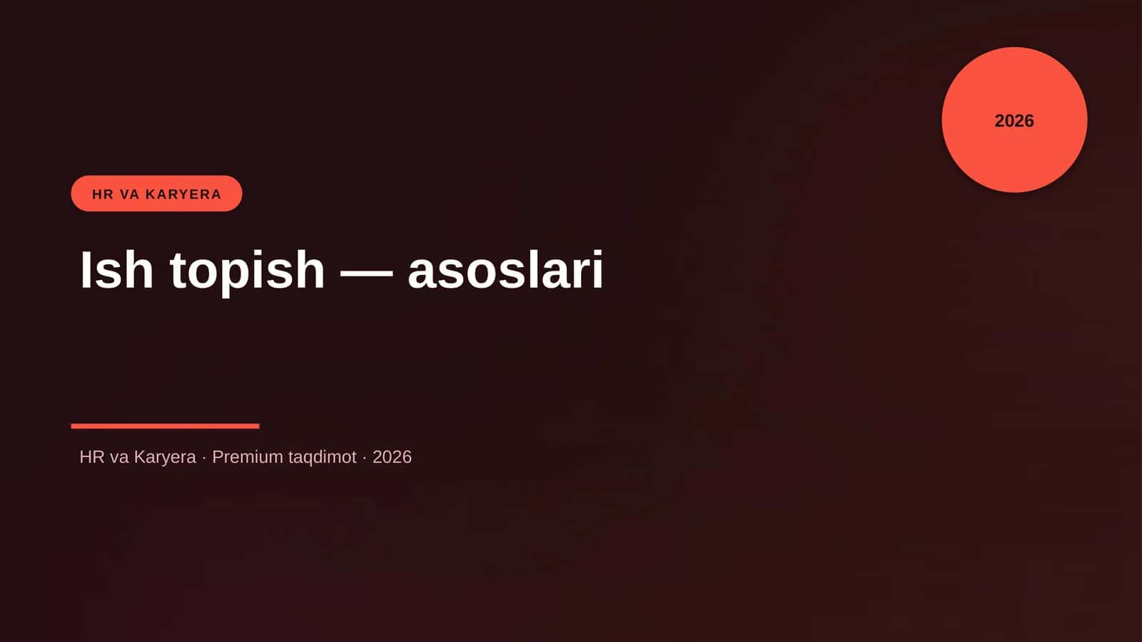 Ish topish — asoslari 1