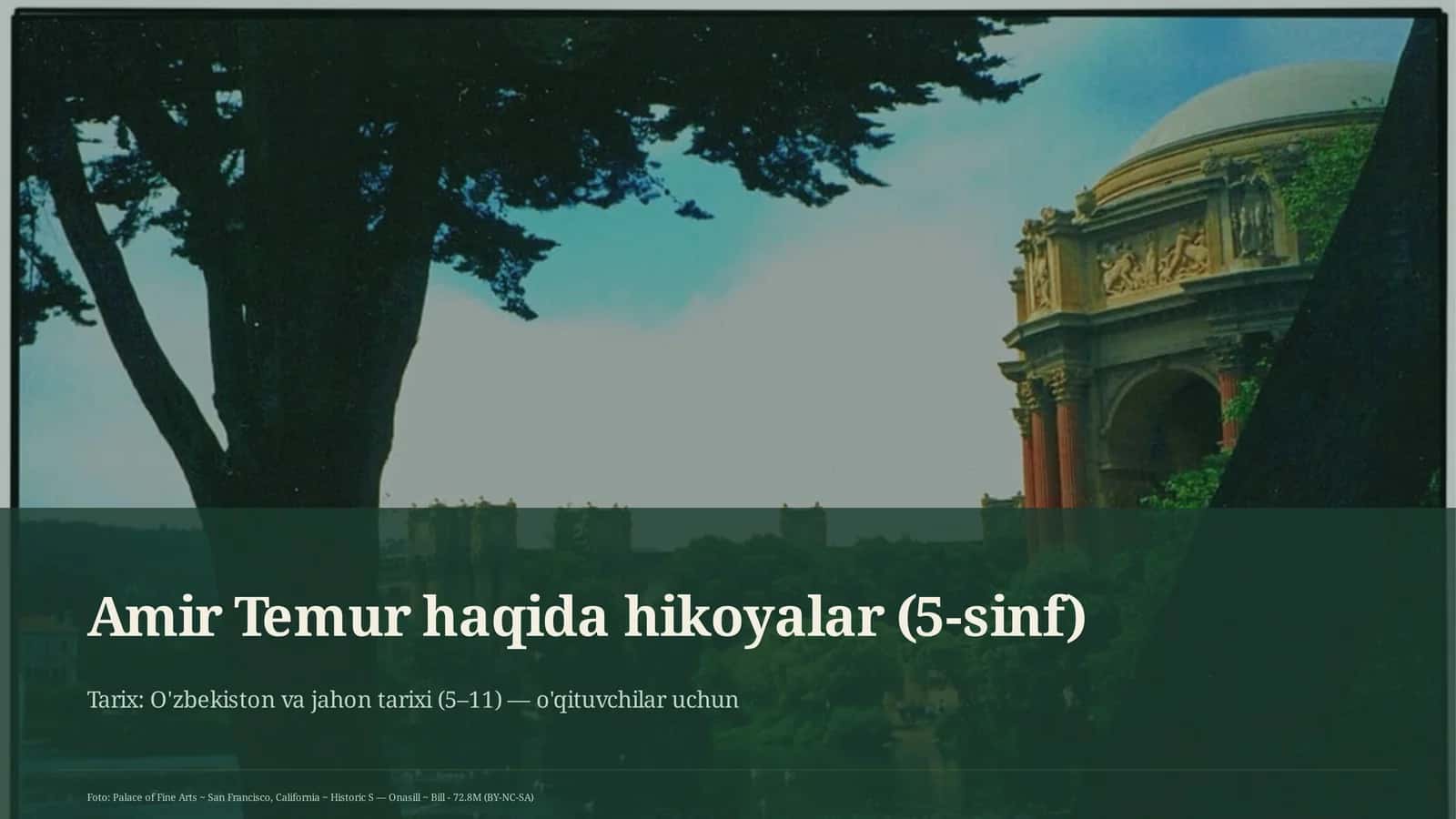 Amir Temur haqida hikoyalar (5-sinf) 1