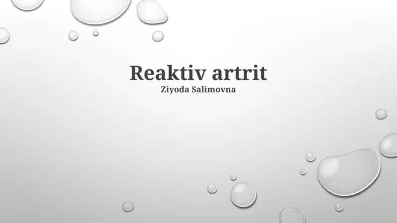 Reaktiv artrit 1