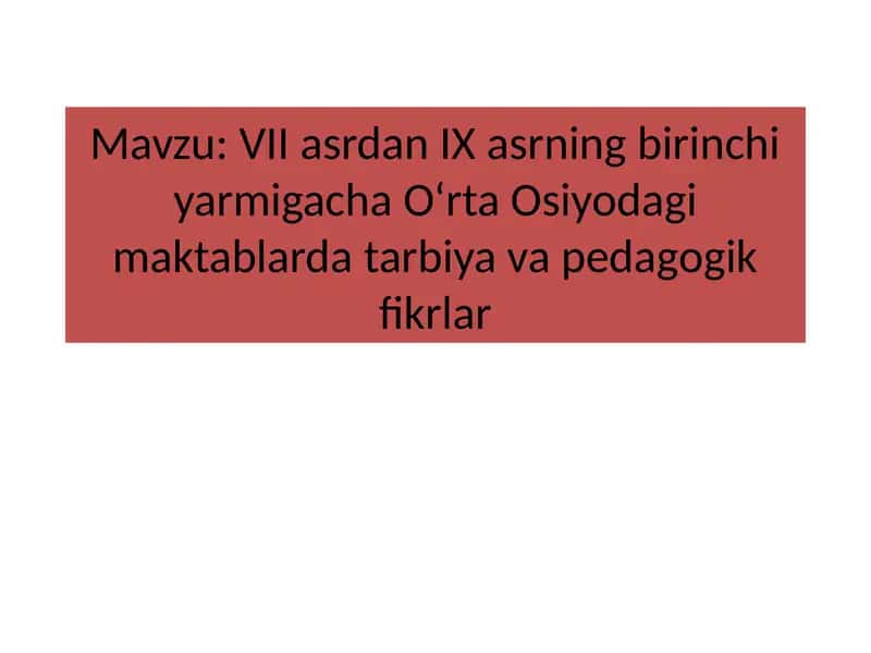 Umumiy pedagogika nazariyasi va amaliyoti 1