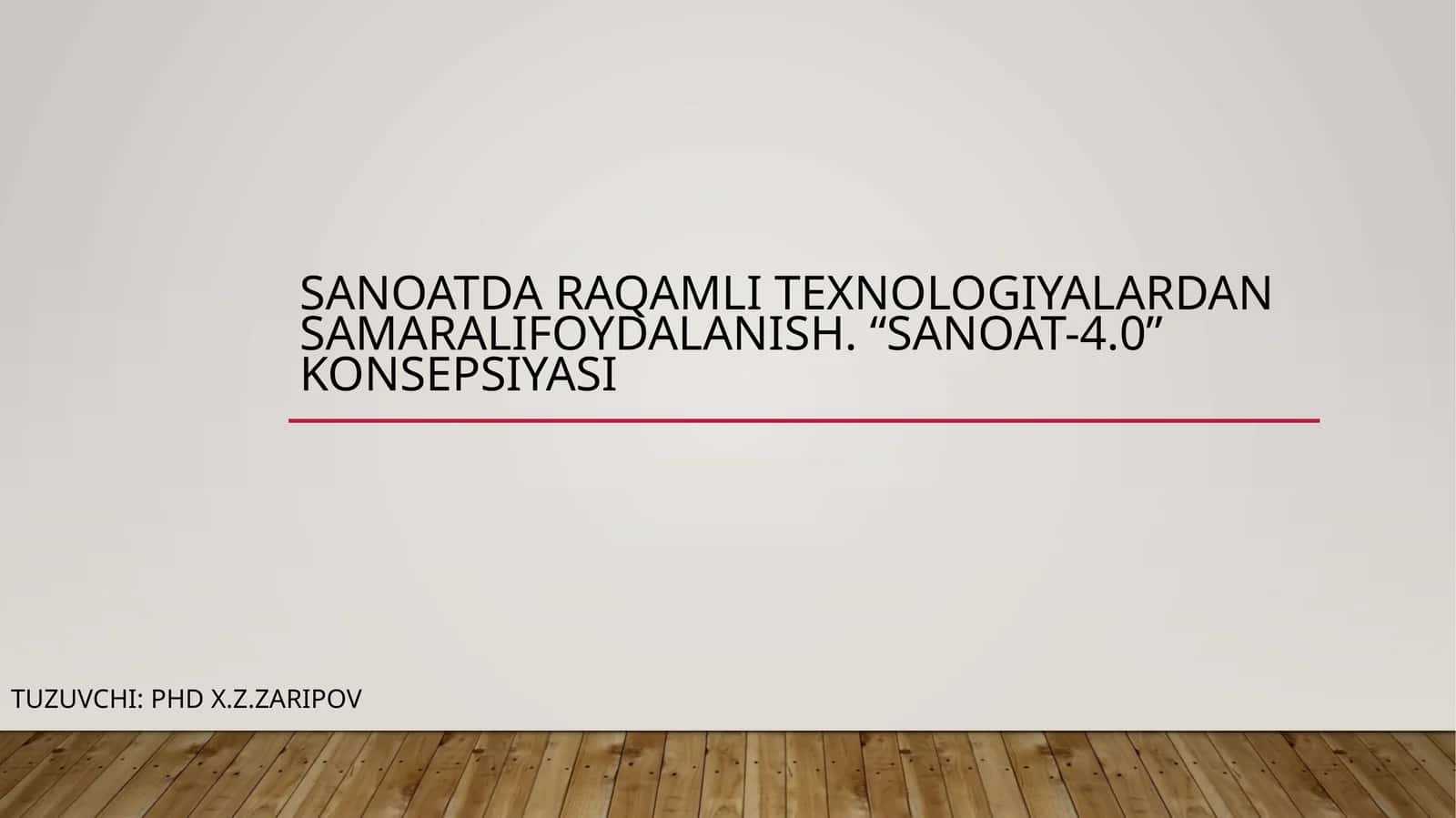 Sanoat-4.0 kontseptsiyasi 1