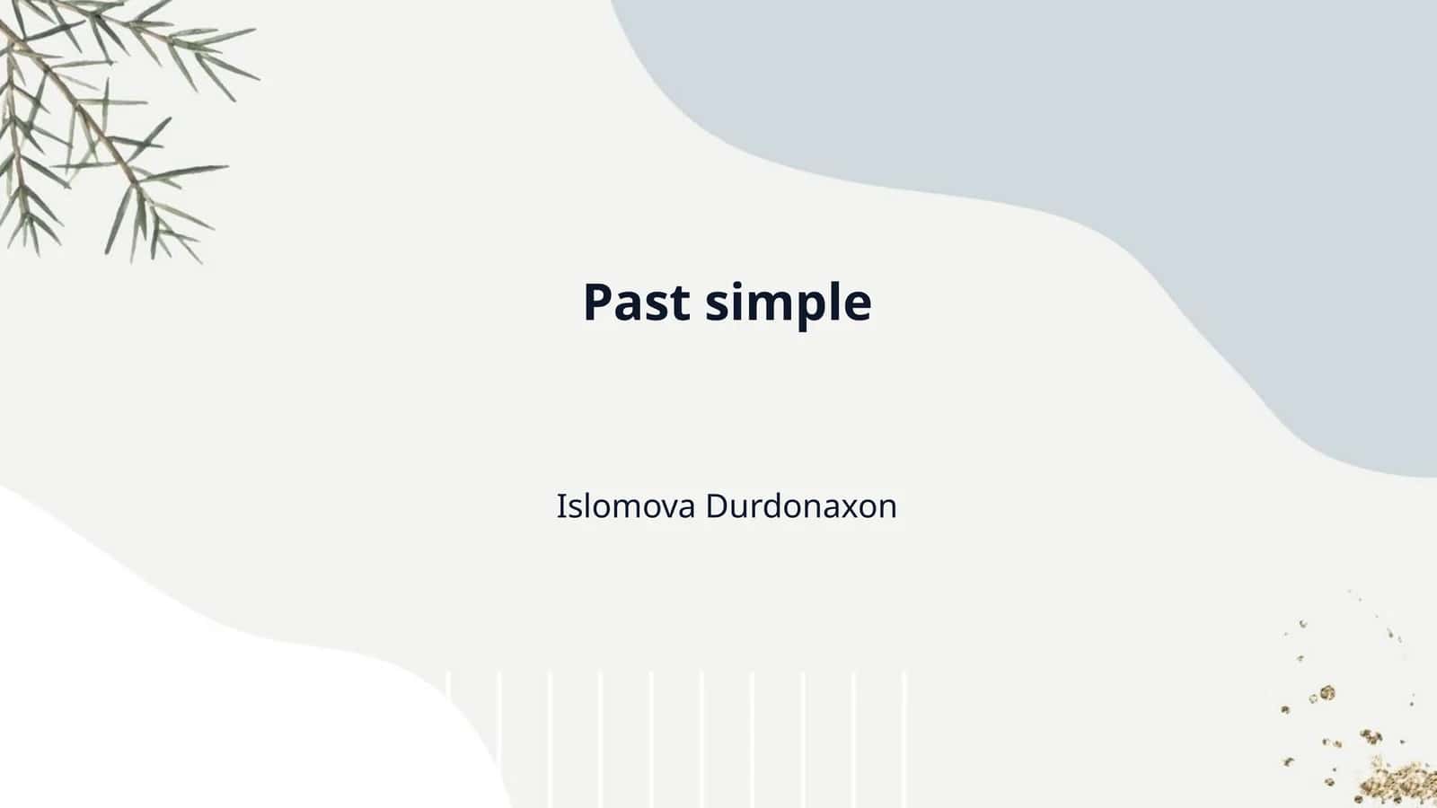 Past simple 1