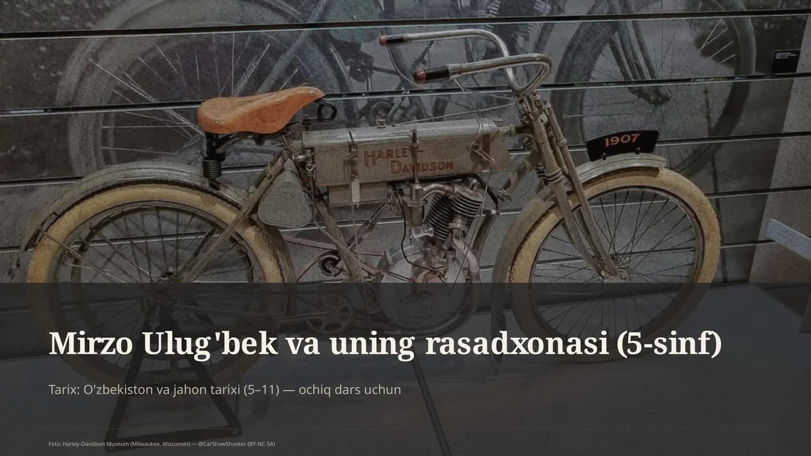 Mirzo Ulug'bek va uning rasadxonasi (5-sinf) 1