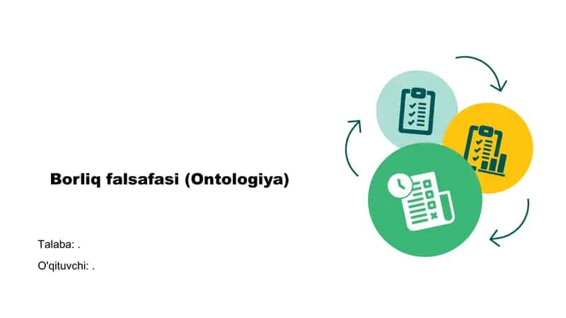 Borliq falsafasi (Ontologiya) 1