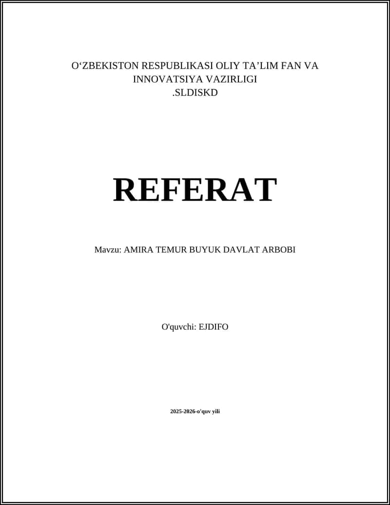 AMIRA TEMUR BUYUK DAVLAT ARBOBI 1