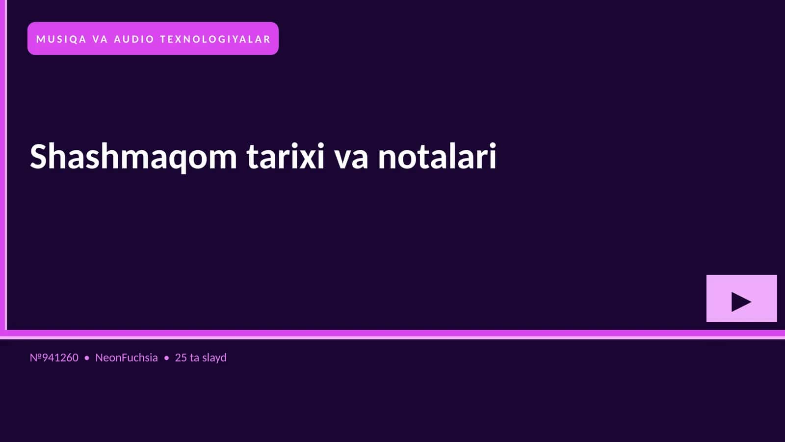 Shashmaqom tarixi va notalari 1