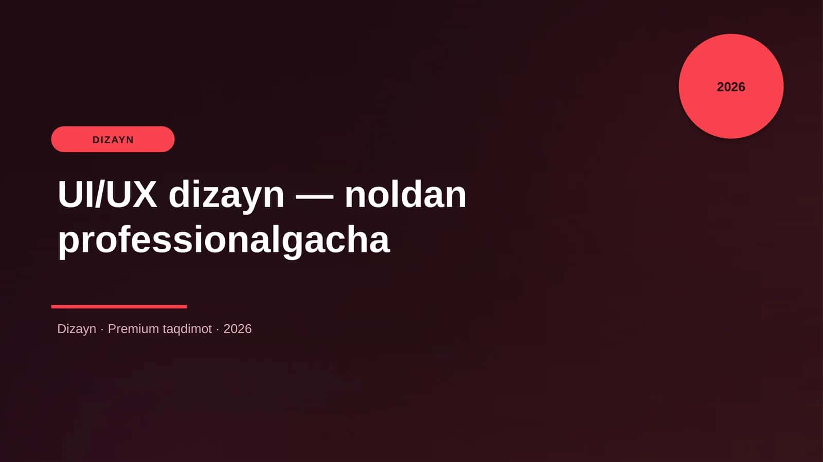 UI/UX dizayn — noldan professionalgacha 1