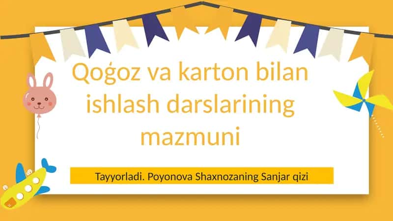 Qoģoz va karton haqida bilim 1