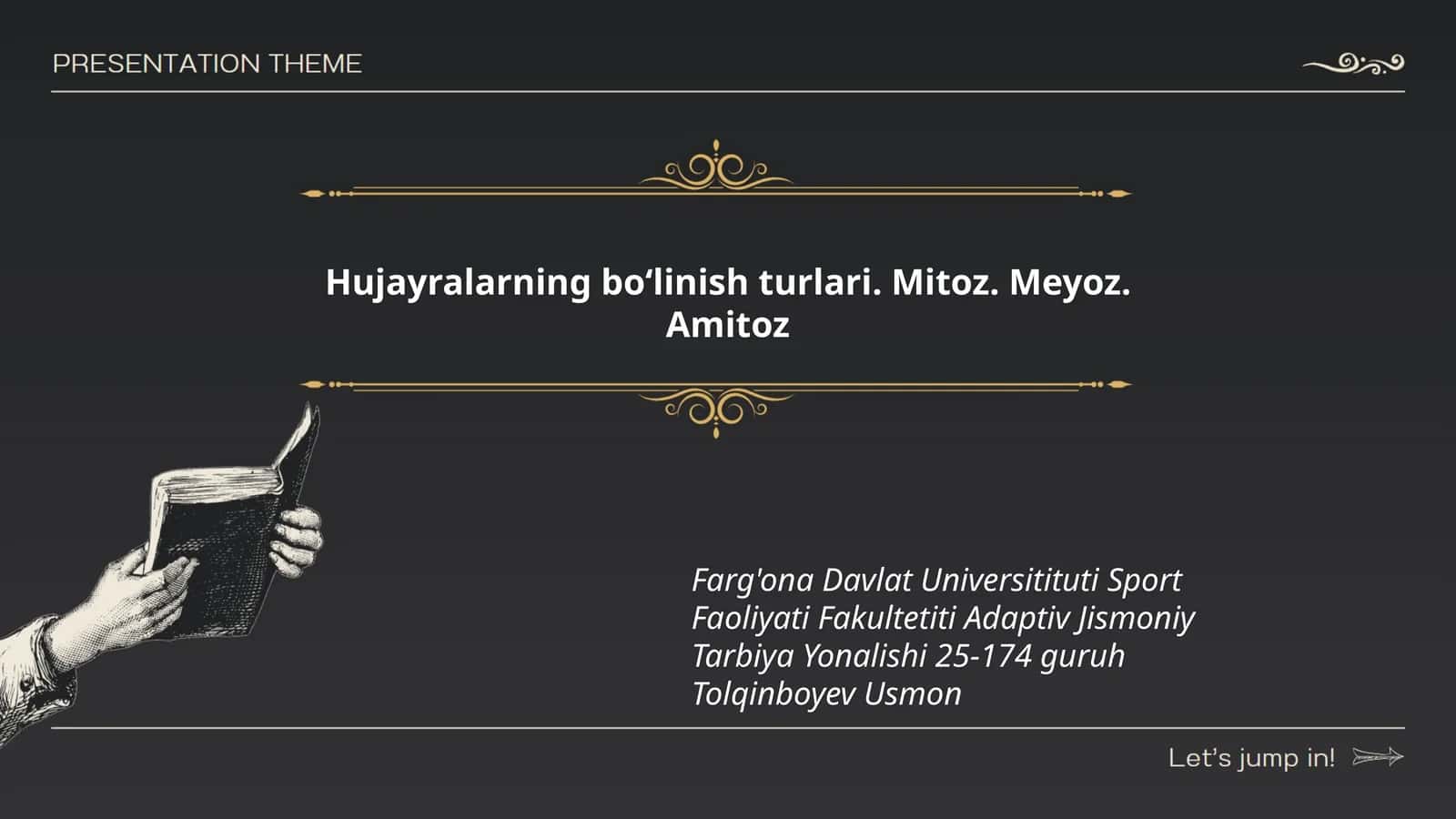 Hujayralarning bo‘linish turlari. Mitoz. Meyoz. Amitoz 1