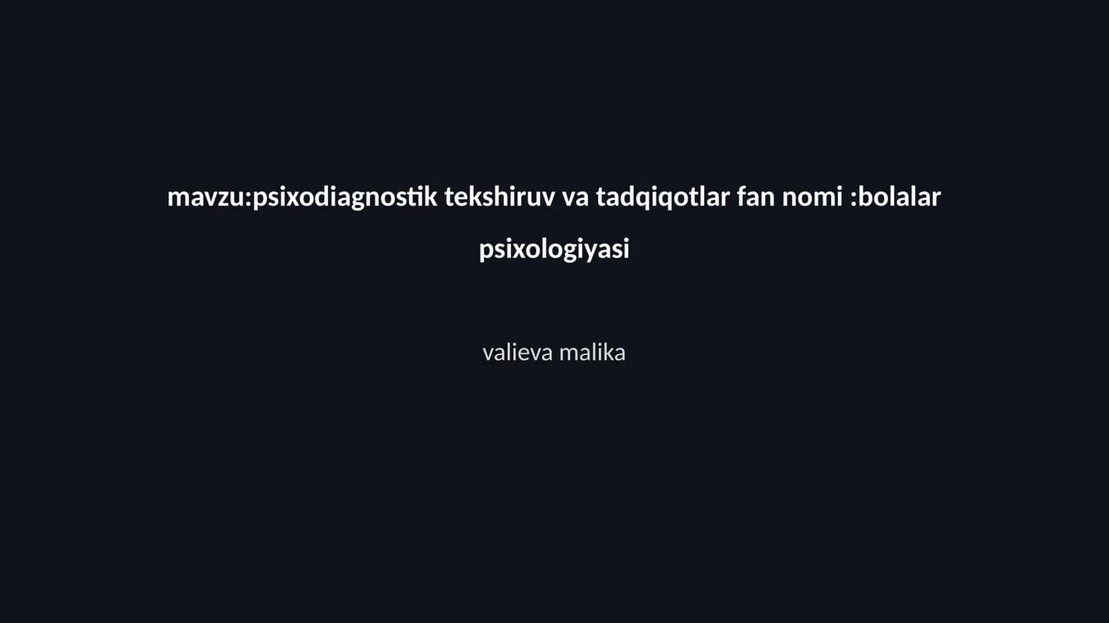 psixodiagnostik tekshiruv va tadqiqotlar 1