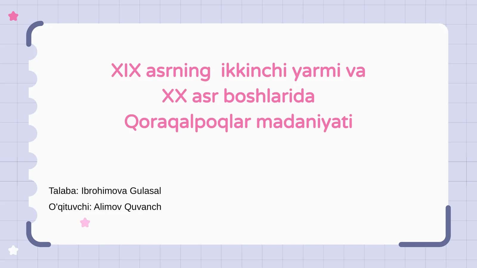 Qoraqalpoqlar madaniyati XIX asrning ikkinchi yarmida 1