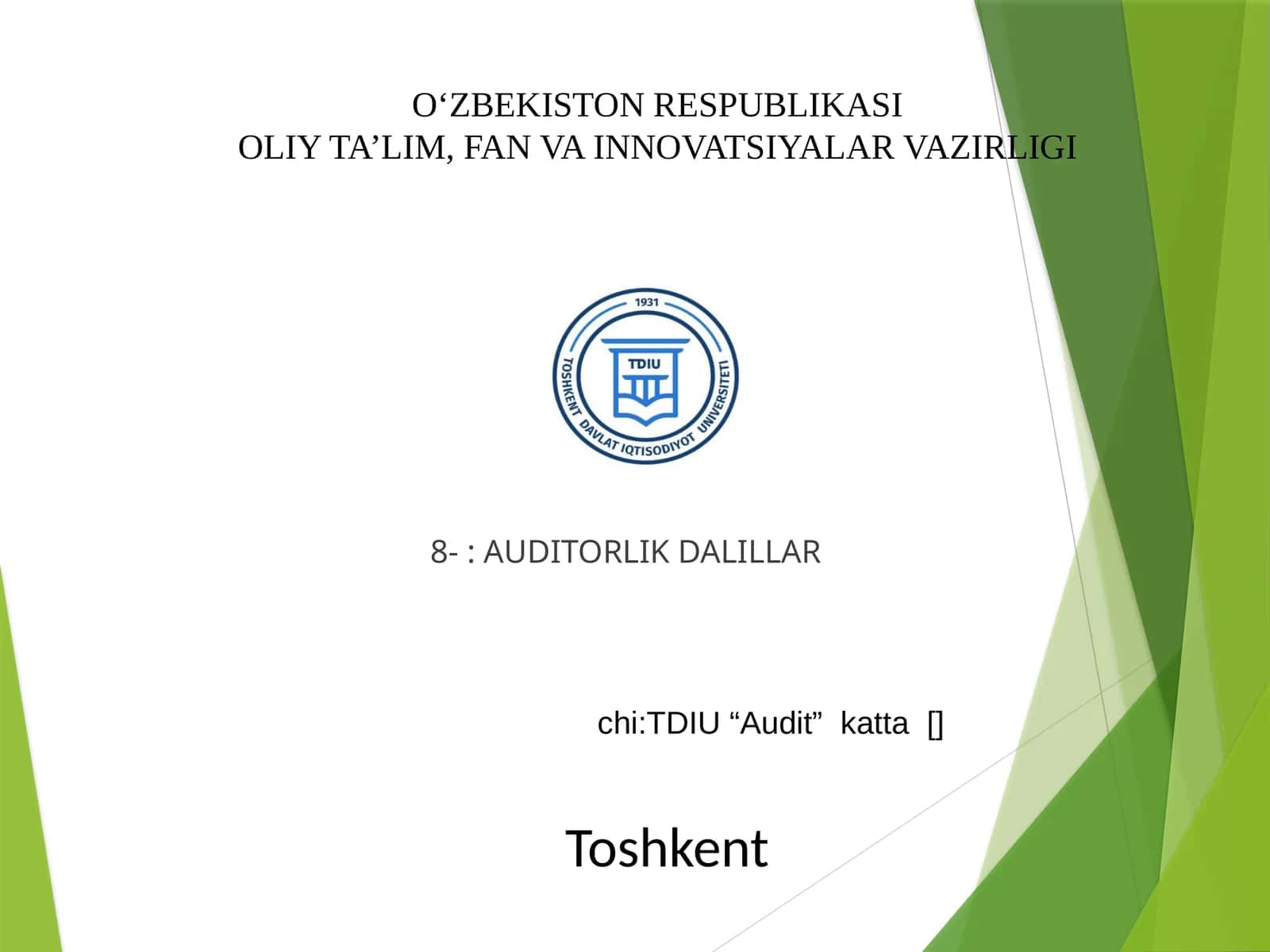 AUDITORLIK DALILLAR 1