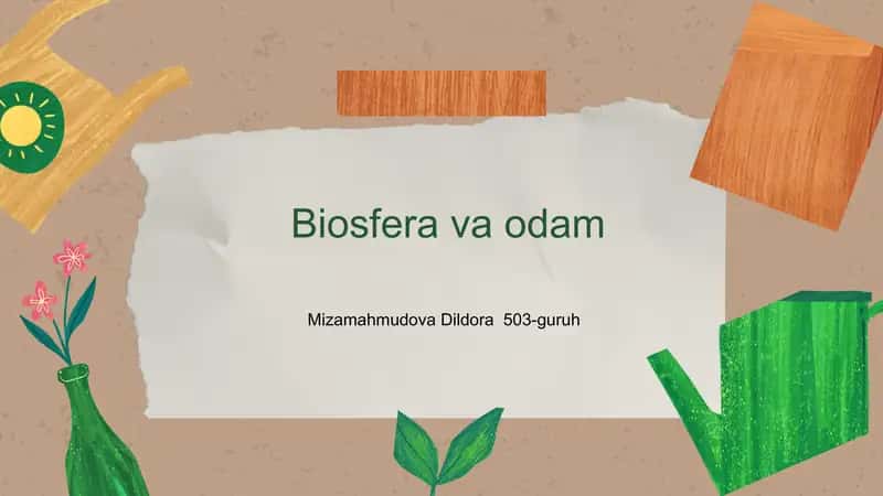 Biosfera va odam 1