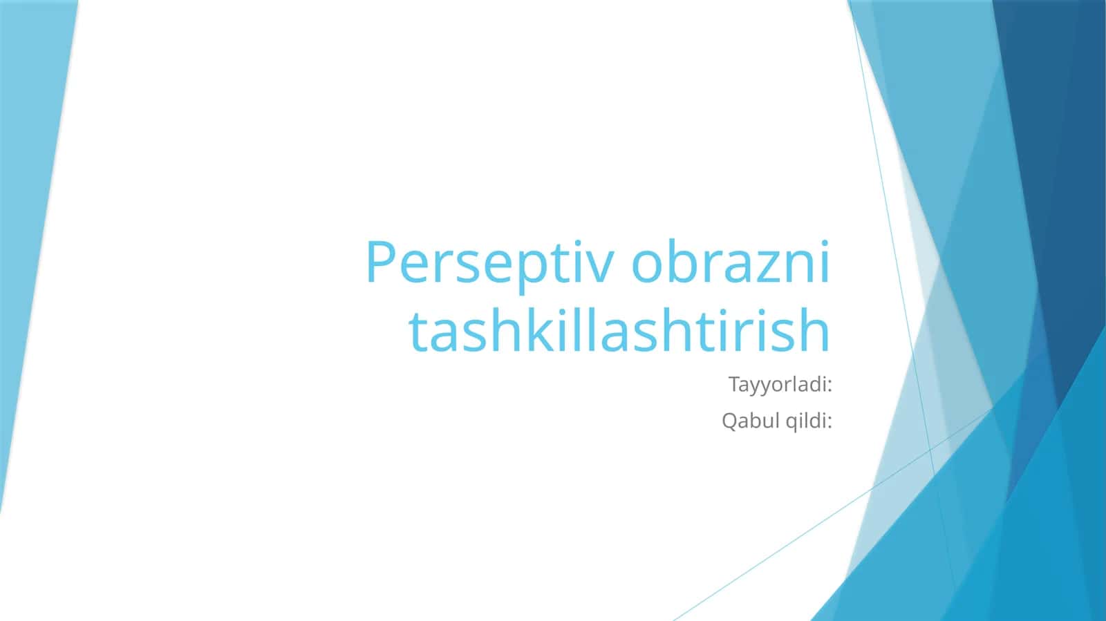 Perspektiv obrazni tashkillashtirilishi 1