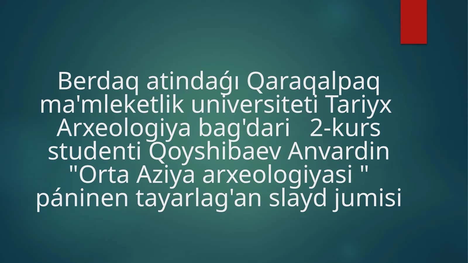 Orta Aziya arxeologiyasi 1