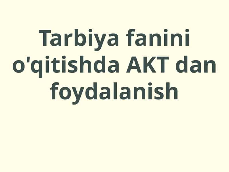 AKT tushunchasi 1
