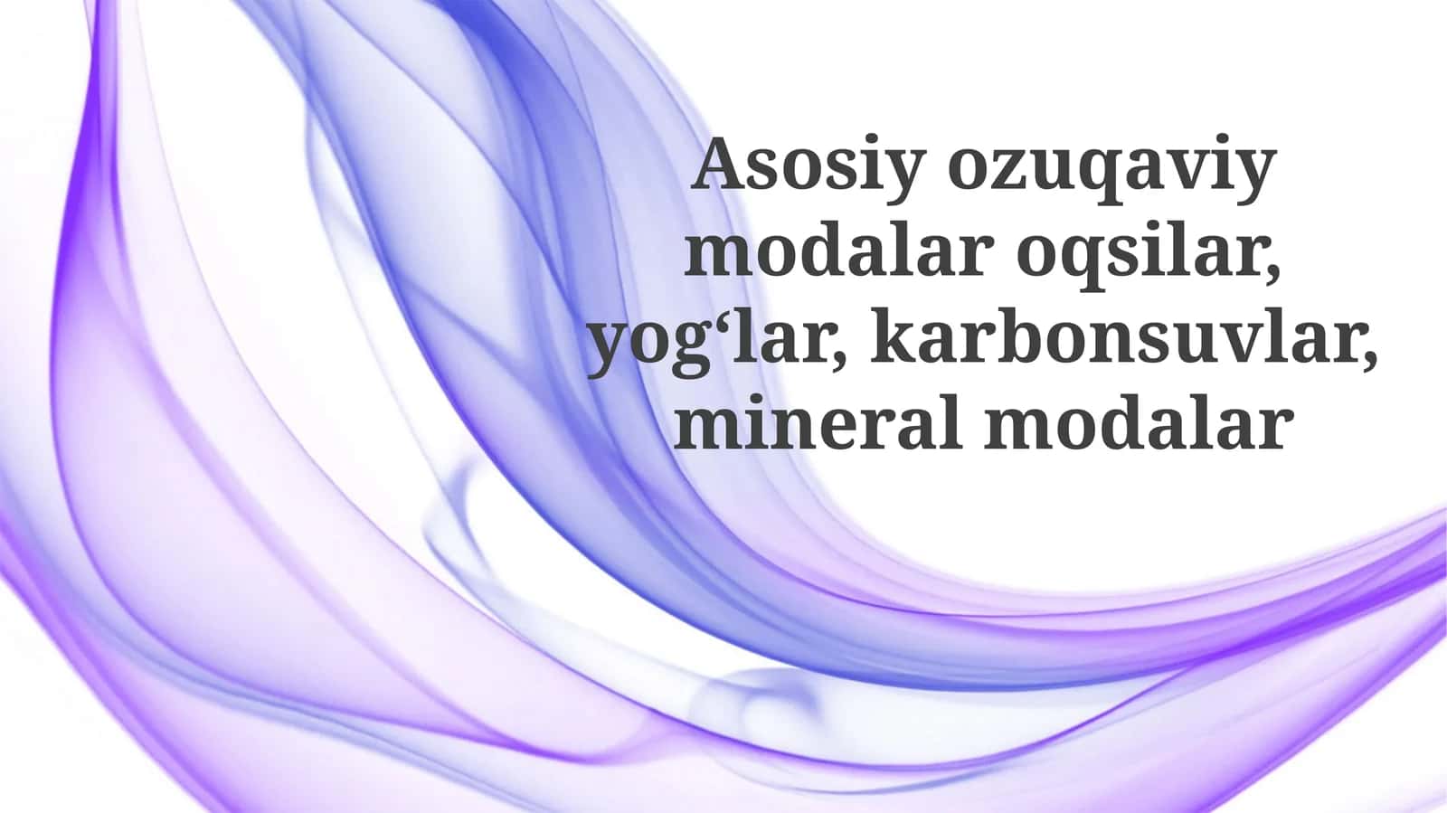 Muvozanatli Ovqatlanish 1