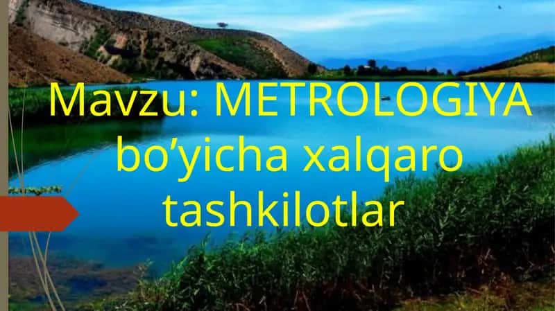 METROLOGIYA bo’yicha xalqaro tashkilotlar 1