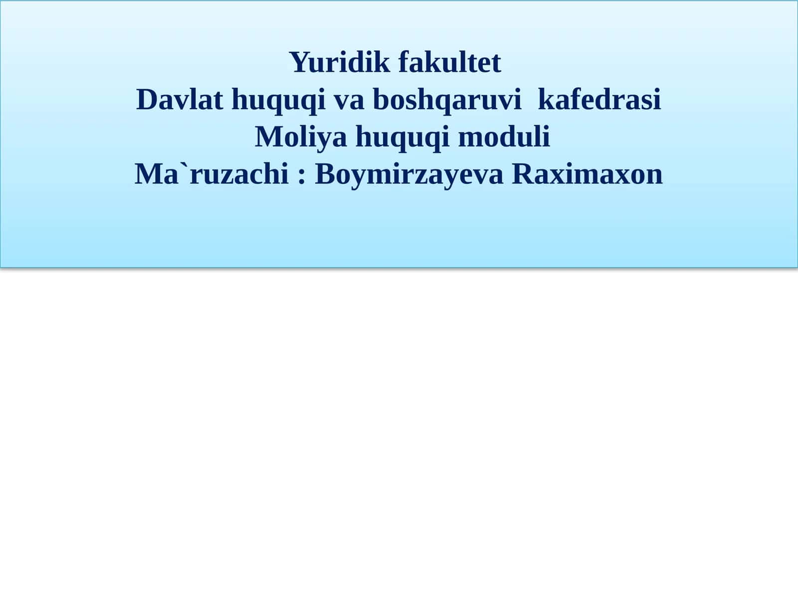 DAVLATNING MAQSADLI JAMG’ARMALARI 1