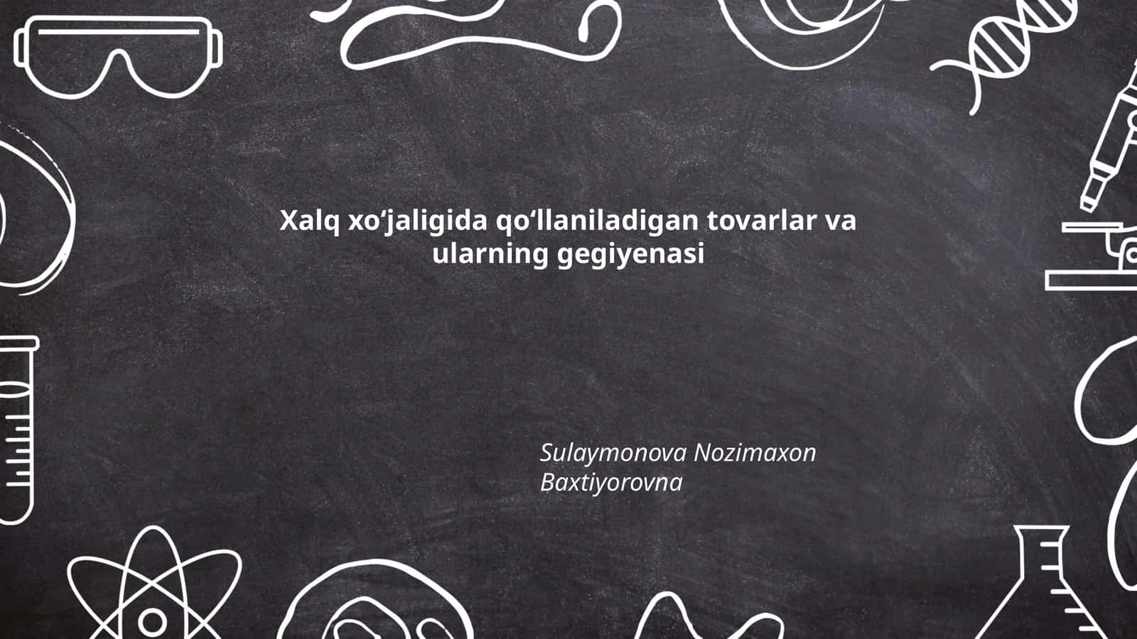 Xalq xo'jaligidagi tovarlar turlari 1
