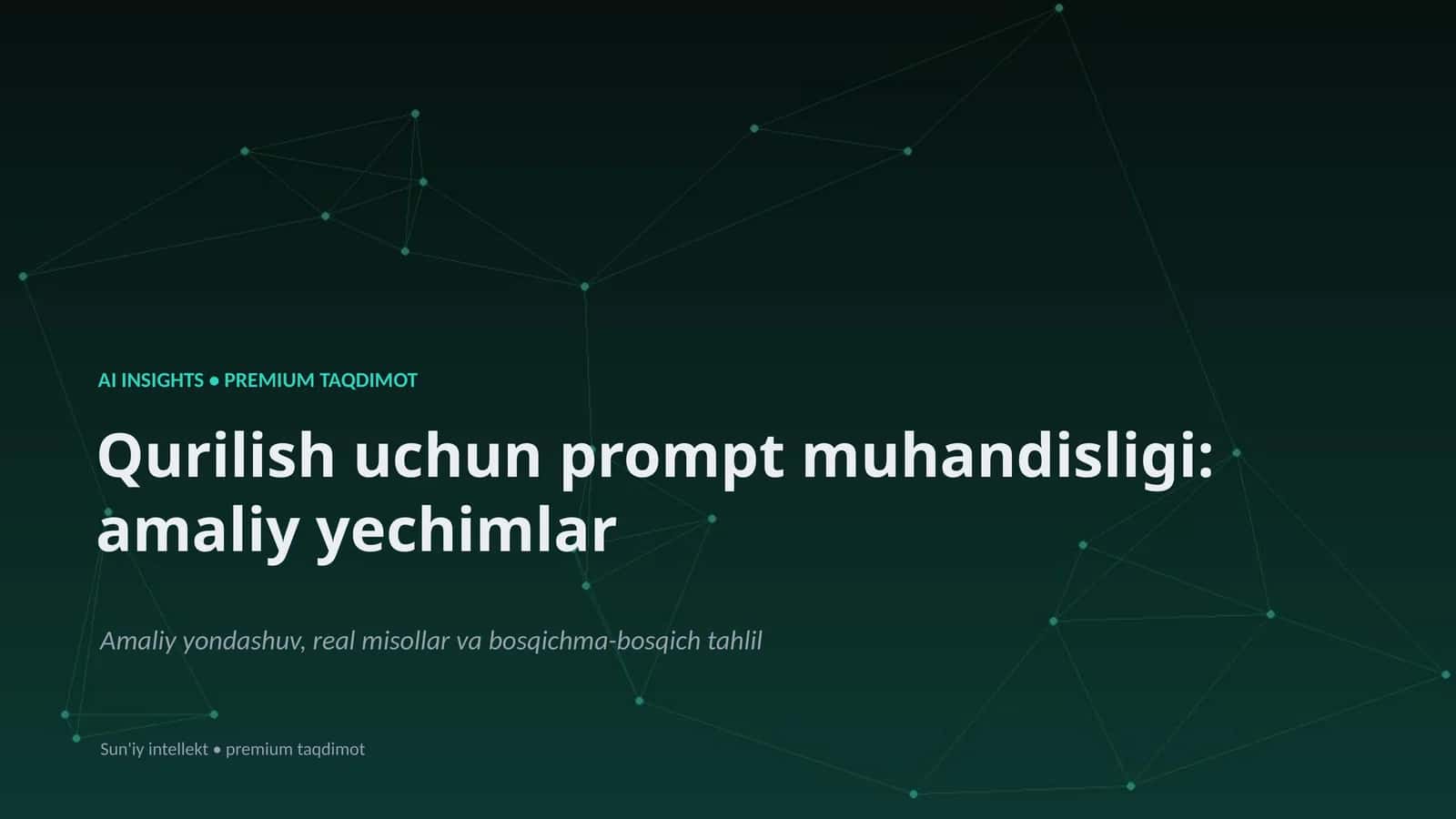 Sun'iy intellekt • premium taqdimot 1